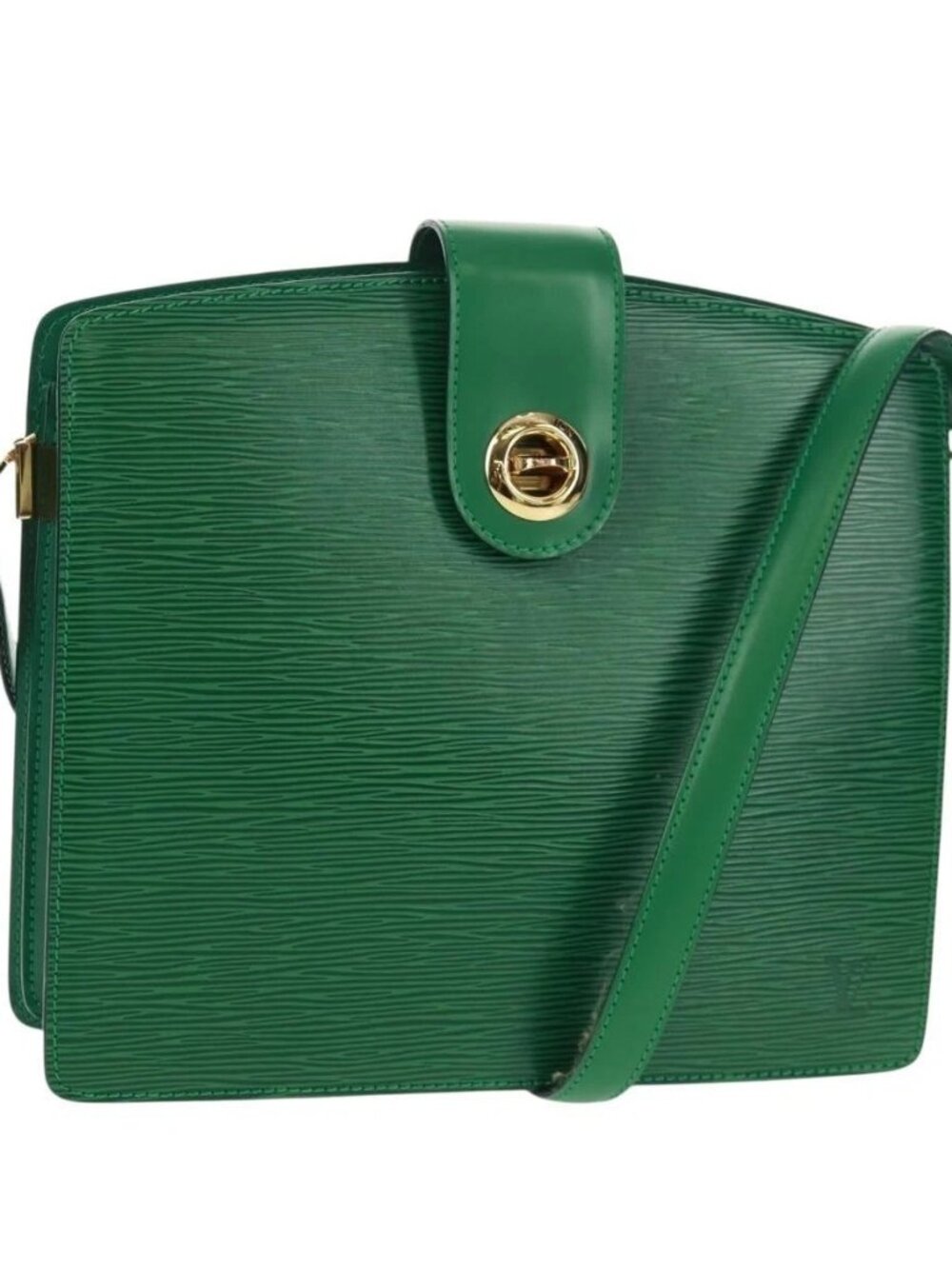 LOUIS VUITTON Epi Capuchin Shoulder Bag Green M52344 LV Auth ka1210